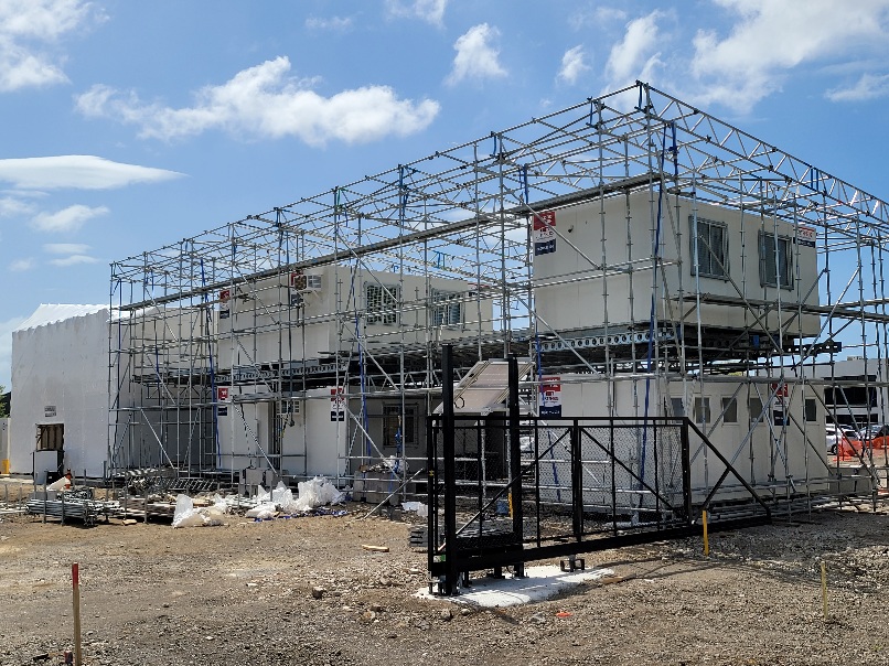 portable site office buildings for IKEA Furniture Warehouse project